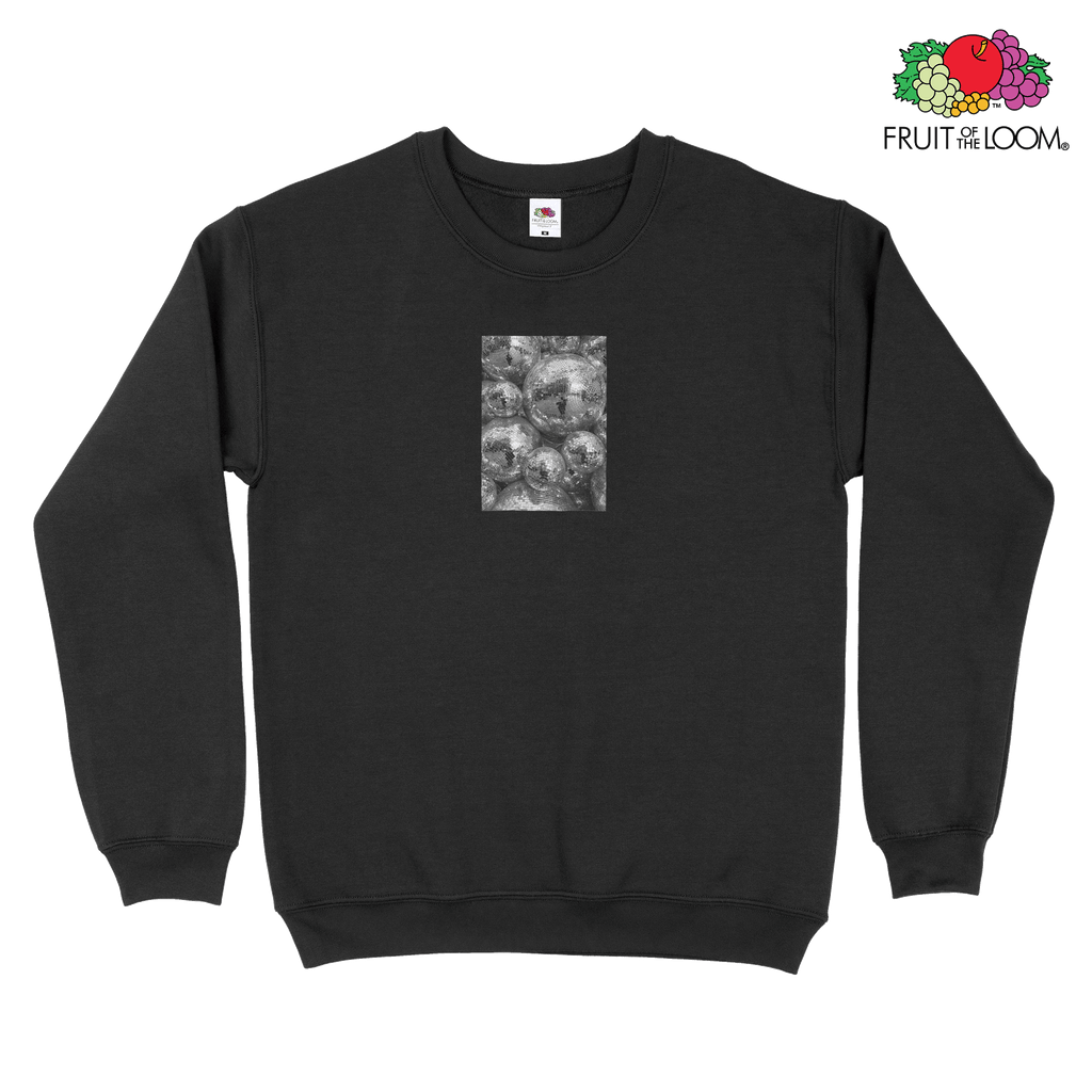 Disco balls Sweatshirt, BLACK, Fruit of the Loom