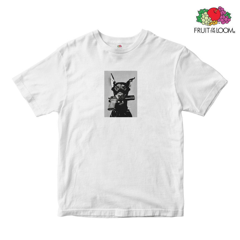 Doberman Baby Tee, WHITE, Fruit of the Loom