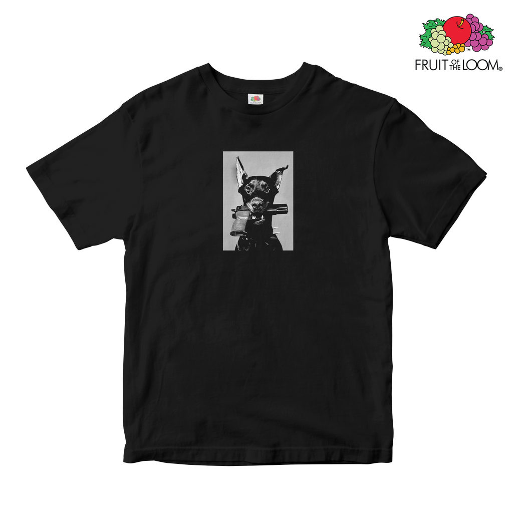 Doberman Baby Tee, black, Fruit of the Loom