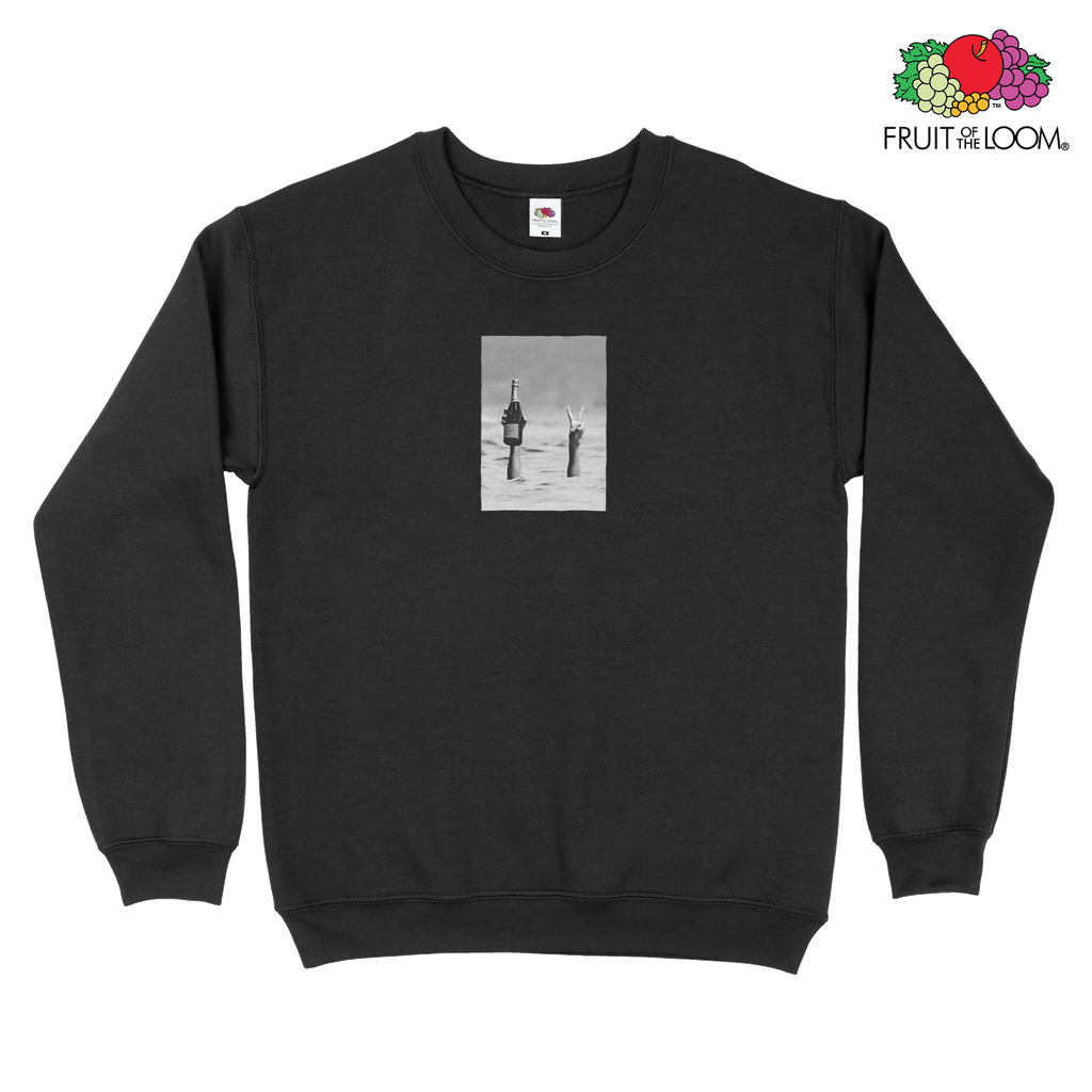 Drown Sweatshirt, BLACK, Fruit of the Loom