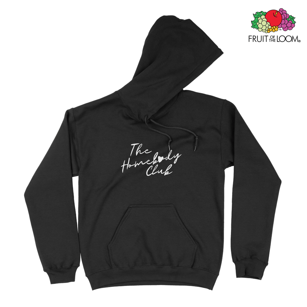 The homebody club Hoodie, BLACK, Fruit of the Loom