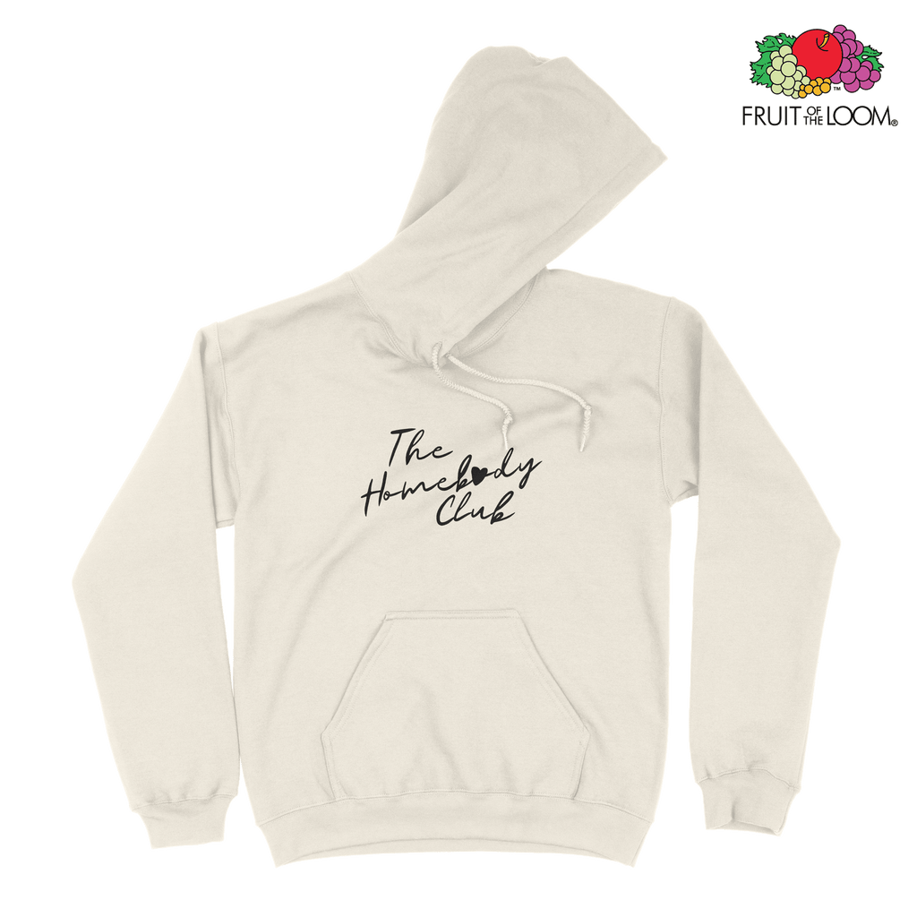 The homebody club Hoodie, NATURAL, Fruit of the Loom