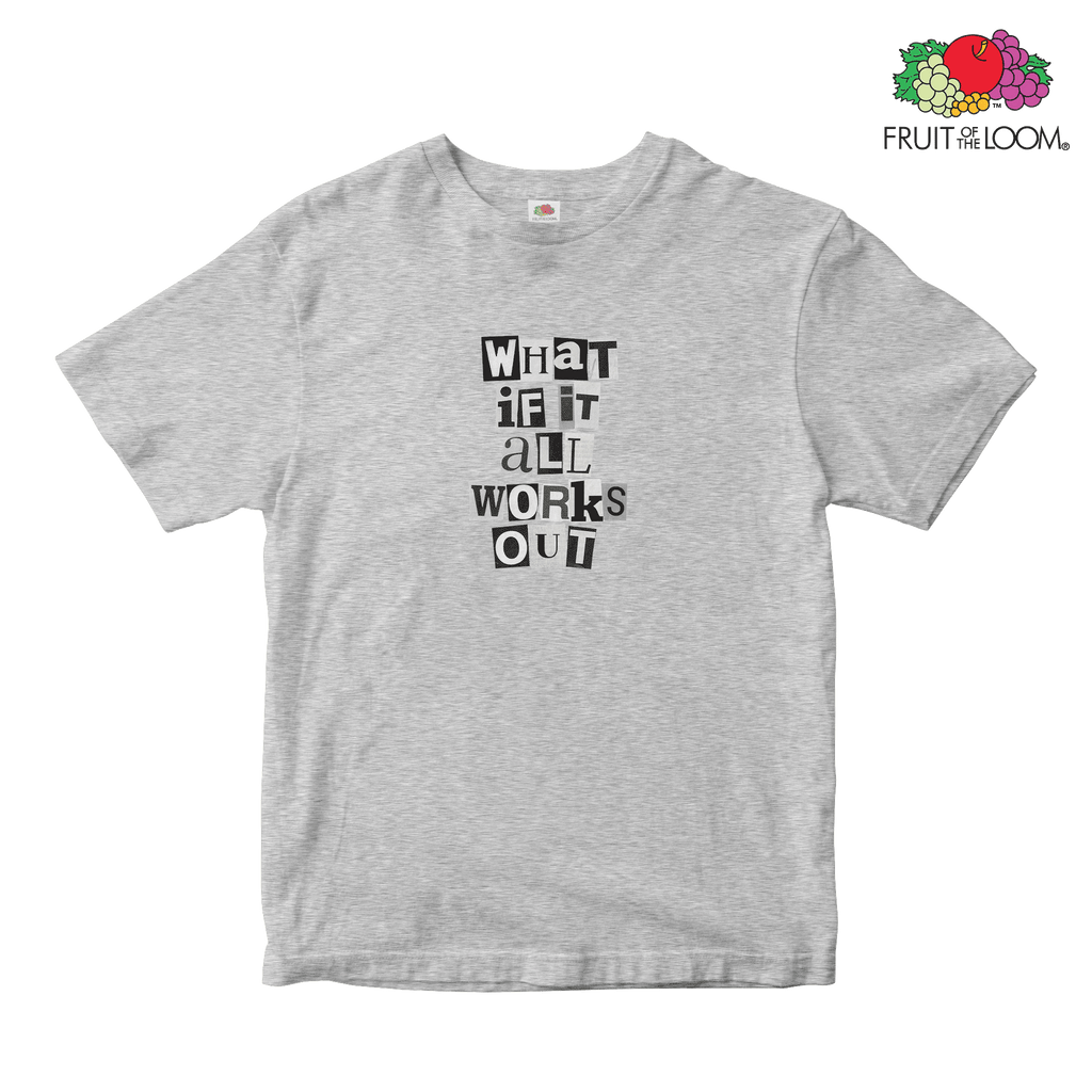 What if Baby Tee, HEATHER GREY, Fruit of the Loom