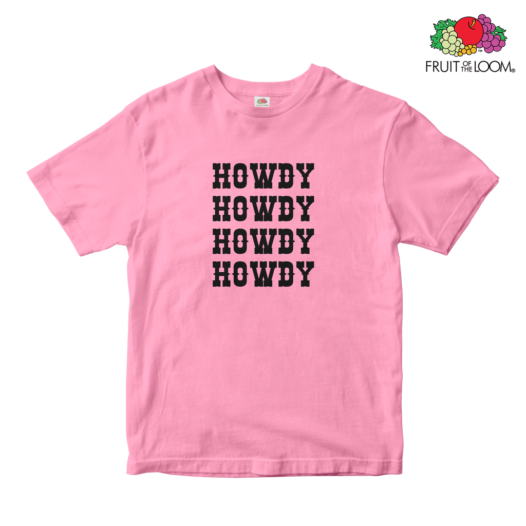 Howdy Baby Tee, LIGHT_PINK, Fruit of the Loom