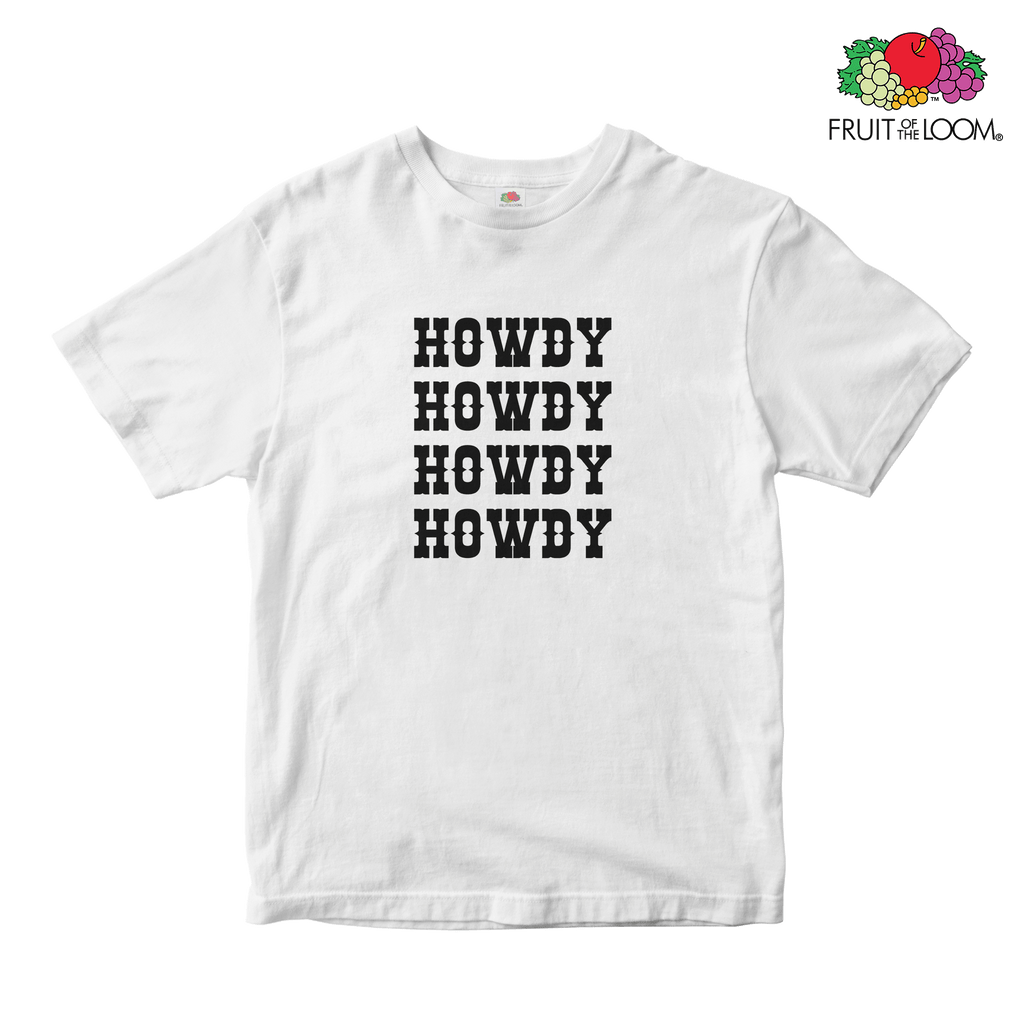 Howdy Baby Tee, WHITE, Fruit of the Loom