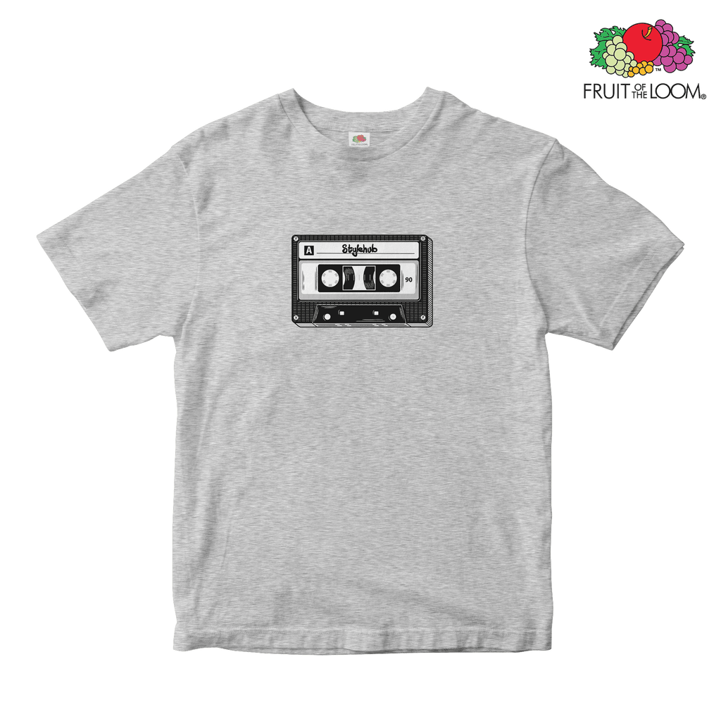 Cassette Baby Tee, HEATHER_GREY, Fruit of the Loom