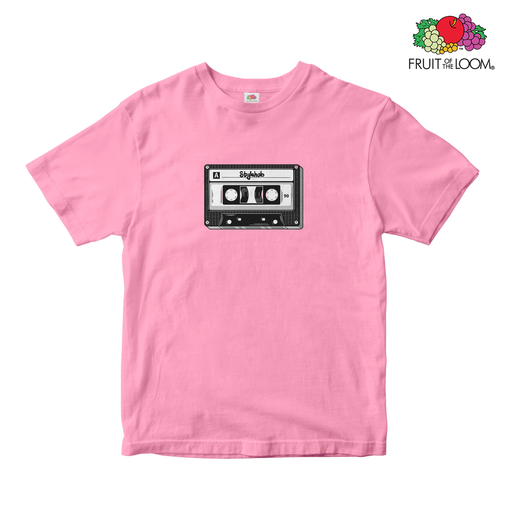 Cassette Baby Tee, LIGHT_PINK, Fruit of the Loom