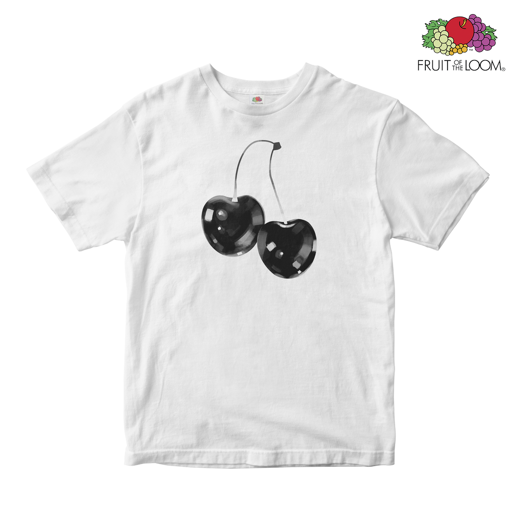 Cherry Baby Tee, WHITE, Fruit of the Loom