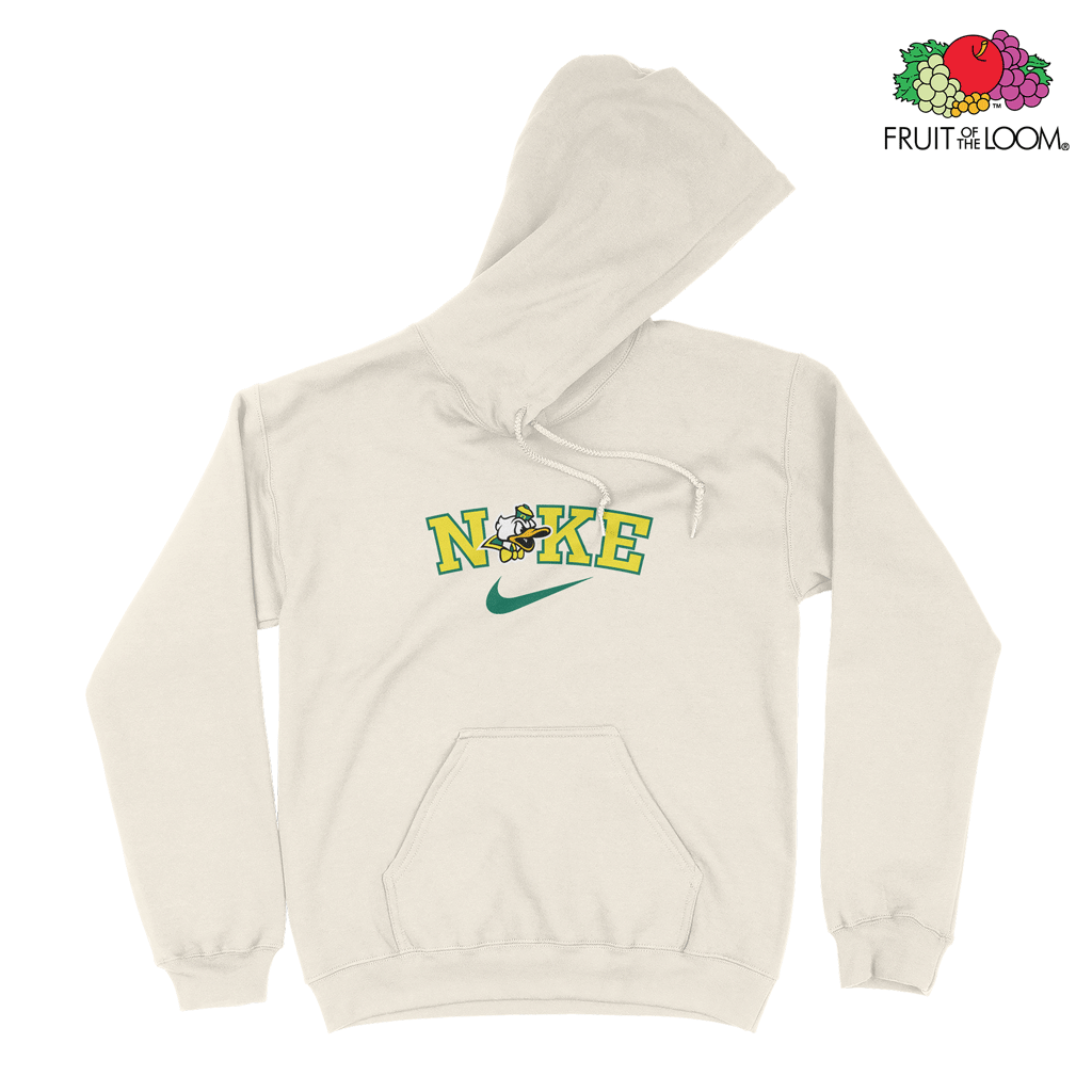 Bootleg Ducks Hoodie, Natural, FRUIT OF THE LOOM