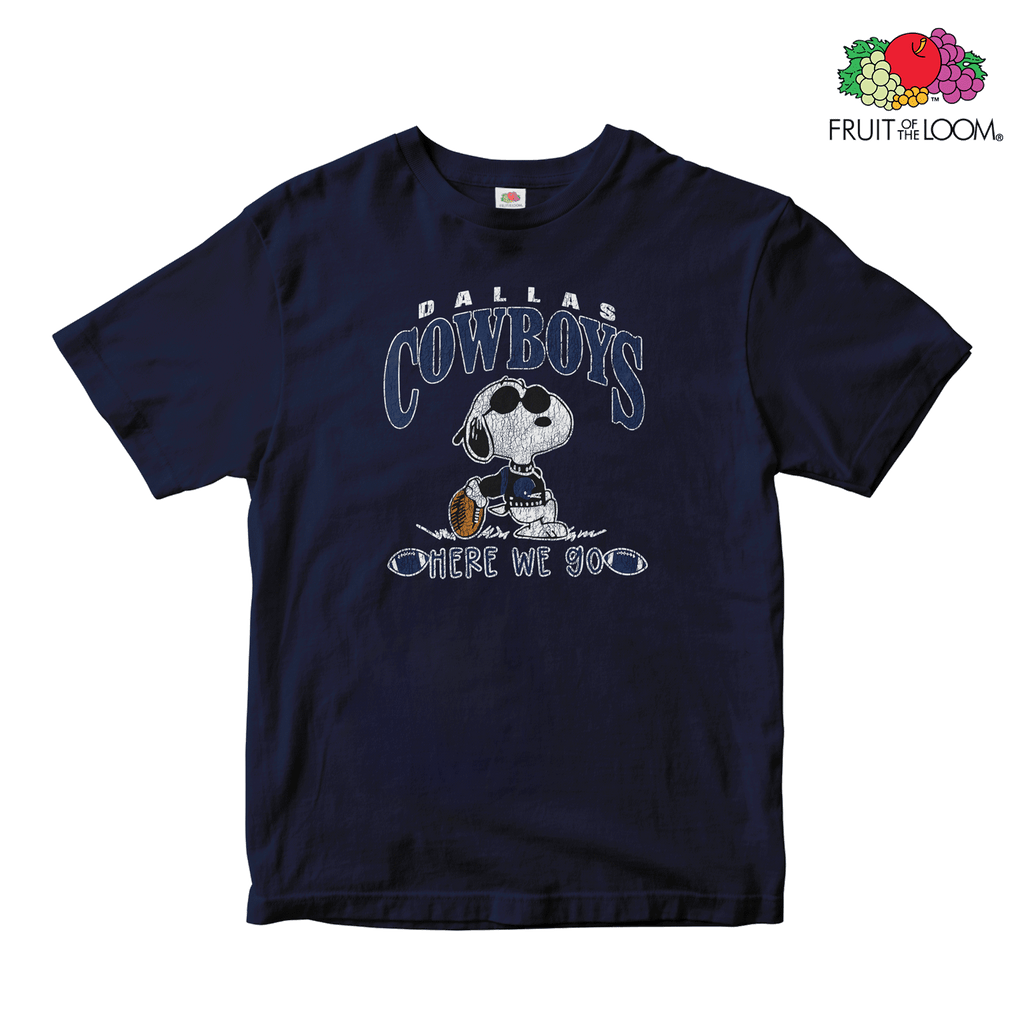 Dallas Cowboys Vintage Baby Tee, navy, Fruit of the Loom