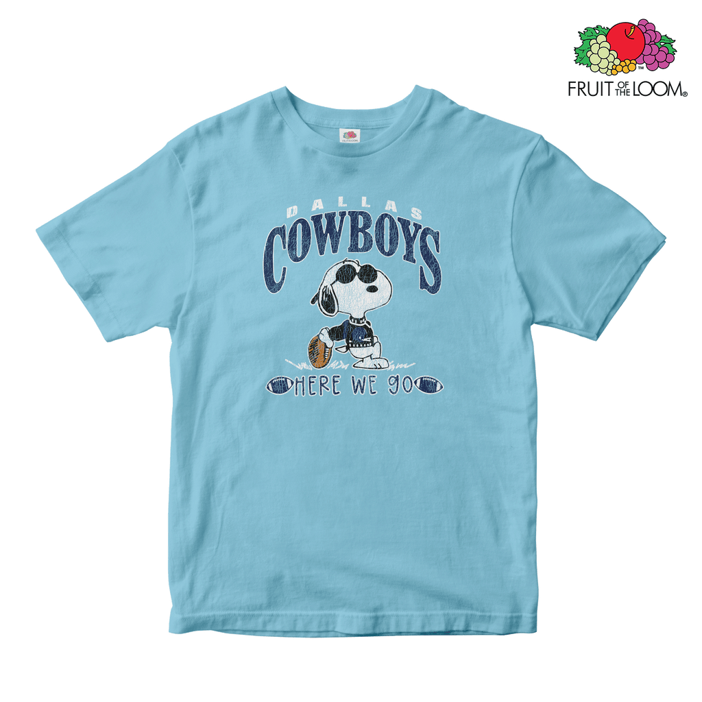 Dallas Cowboys Vintage Baby Tee, sky-blue, Fruit of the Loom