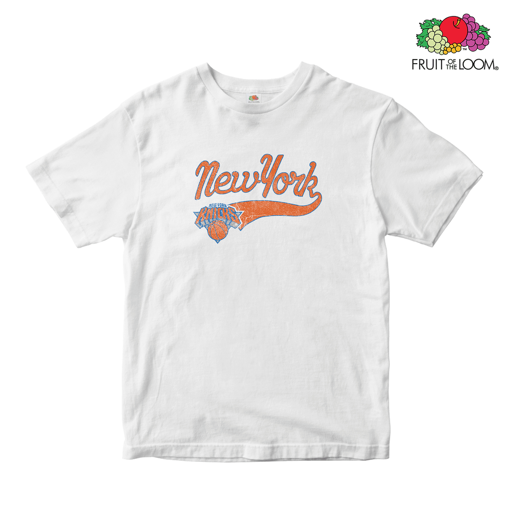New York Knicks Vintage Baby Tee, white, Fruit of the Loom
