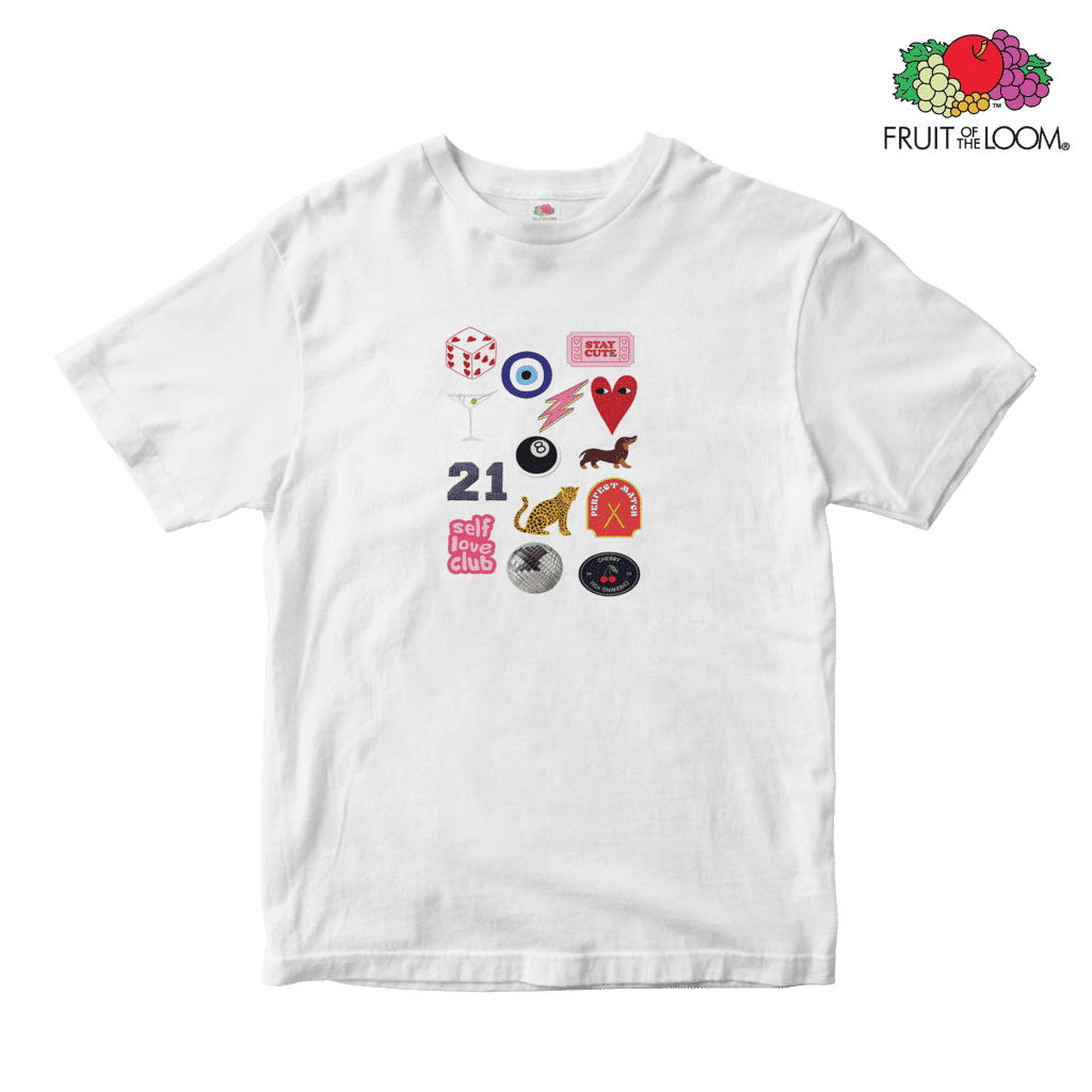 Self Love Club Baby Tee, White, Fruit of the Loom