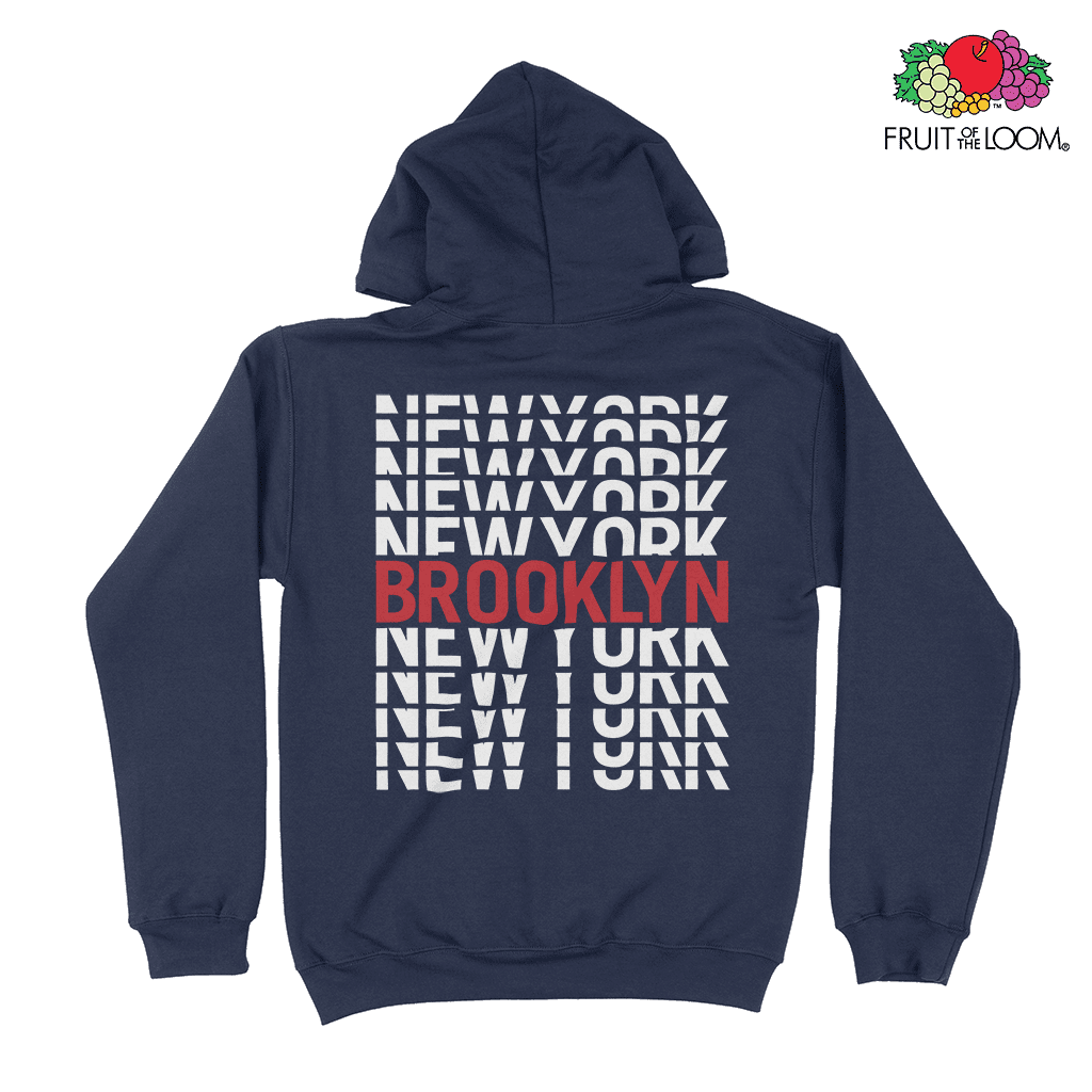 Brooklyn New York Hoodie (Back Print) – Collegehub.dk