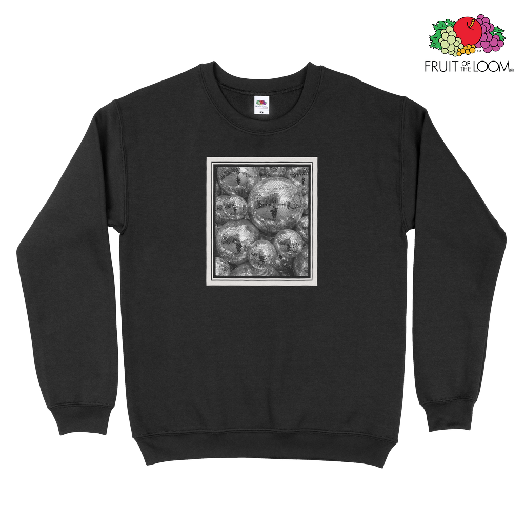 Disco balls Sweatshirt, Black, Fruit of the Loom