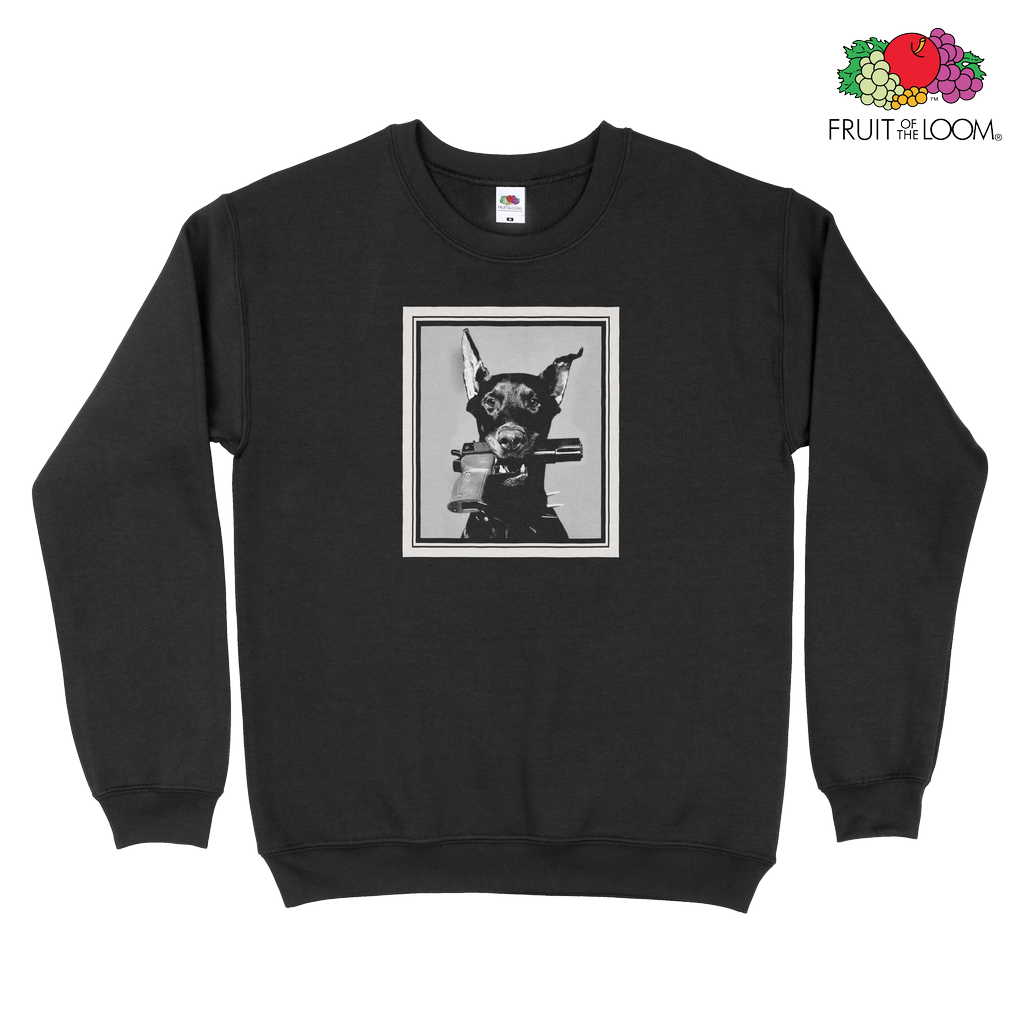 Doberman Sweatshirt, Black, Fruit of the Loom