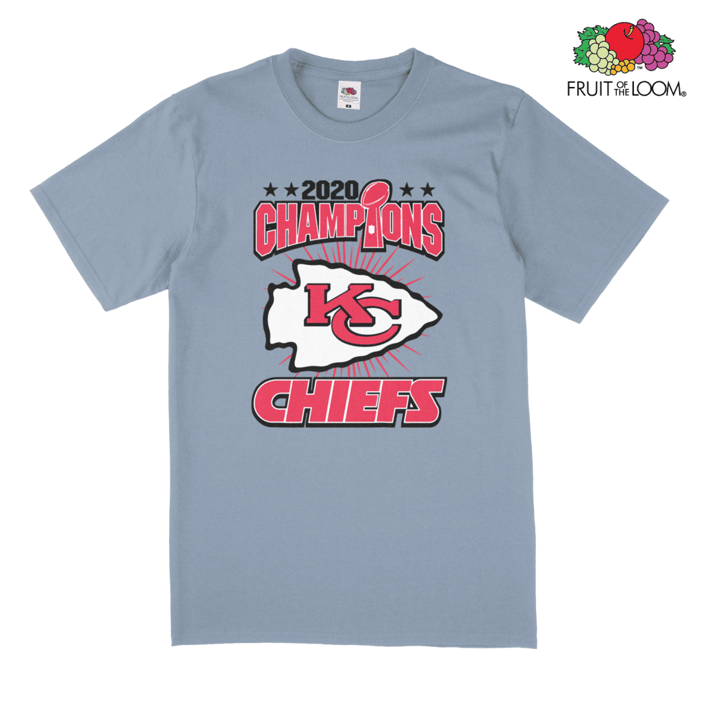 KC Chiefs T-Shirt, Mineral Blue, FRUIT OF THE LOOM