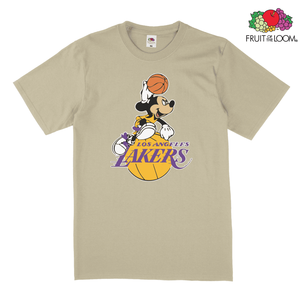 Lakers Mickey T-Shirt, Desert Sand, FRUIT OF THE LOOM