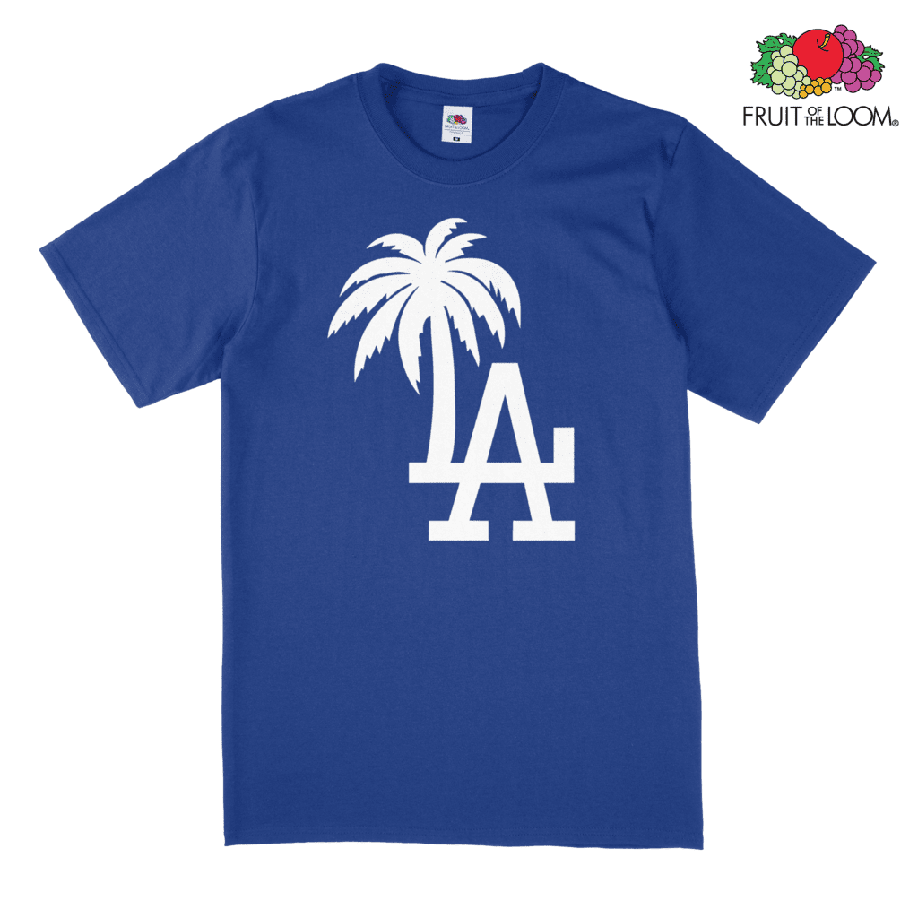 LA Lakers Palm T-Shirt, Royal Blue, FRUIT OF THE LOOM