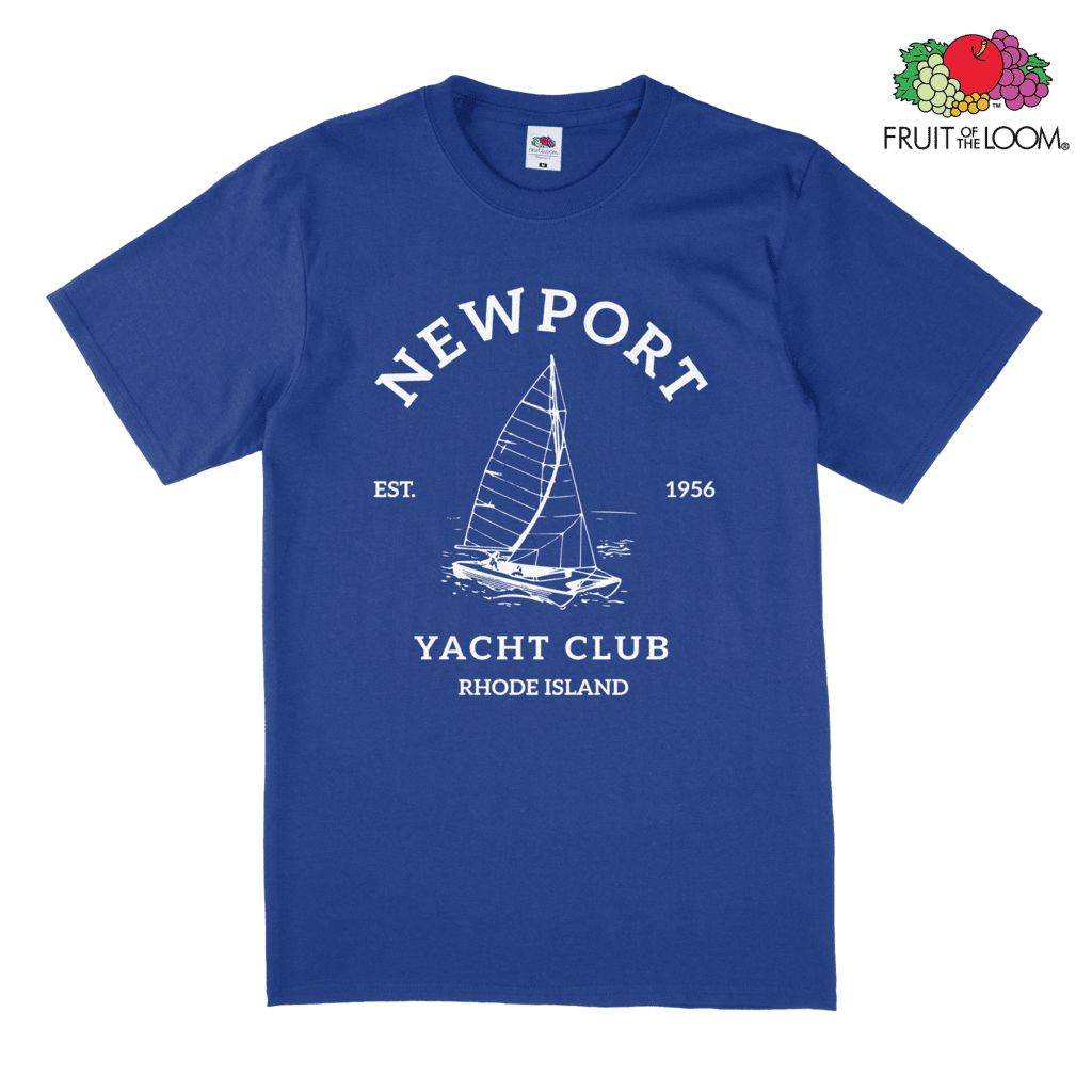 Newport Yacht Club T-Shirt, Royal Blue, FRUIT OF THE LOOM