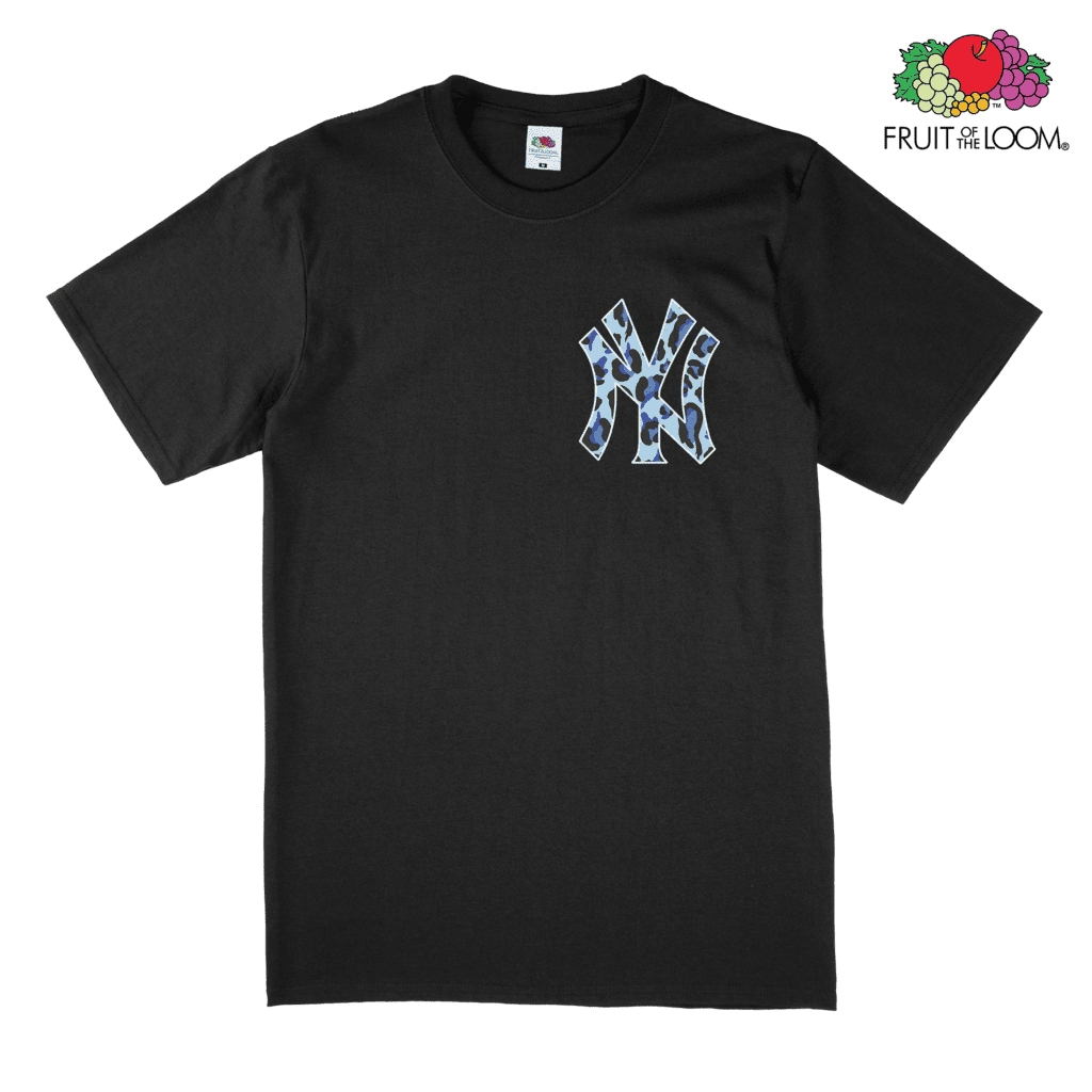 NY Yankees Camo T-Shirt, Black, FRUIT OF THE LOOM