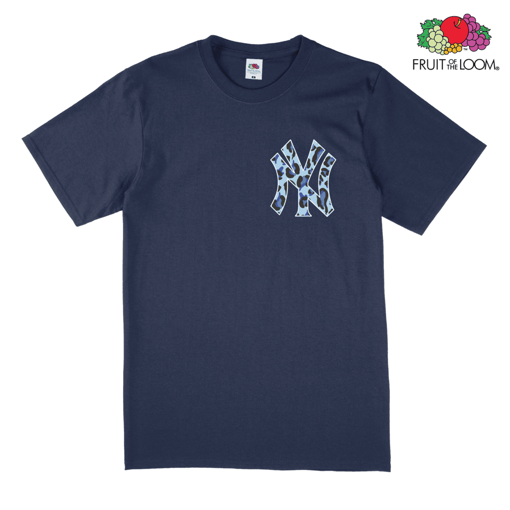 NY Yankees Camo T-Shirt, Navy, FRUIT OF THE LOOM