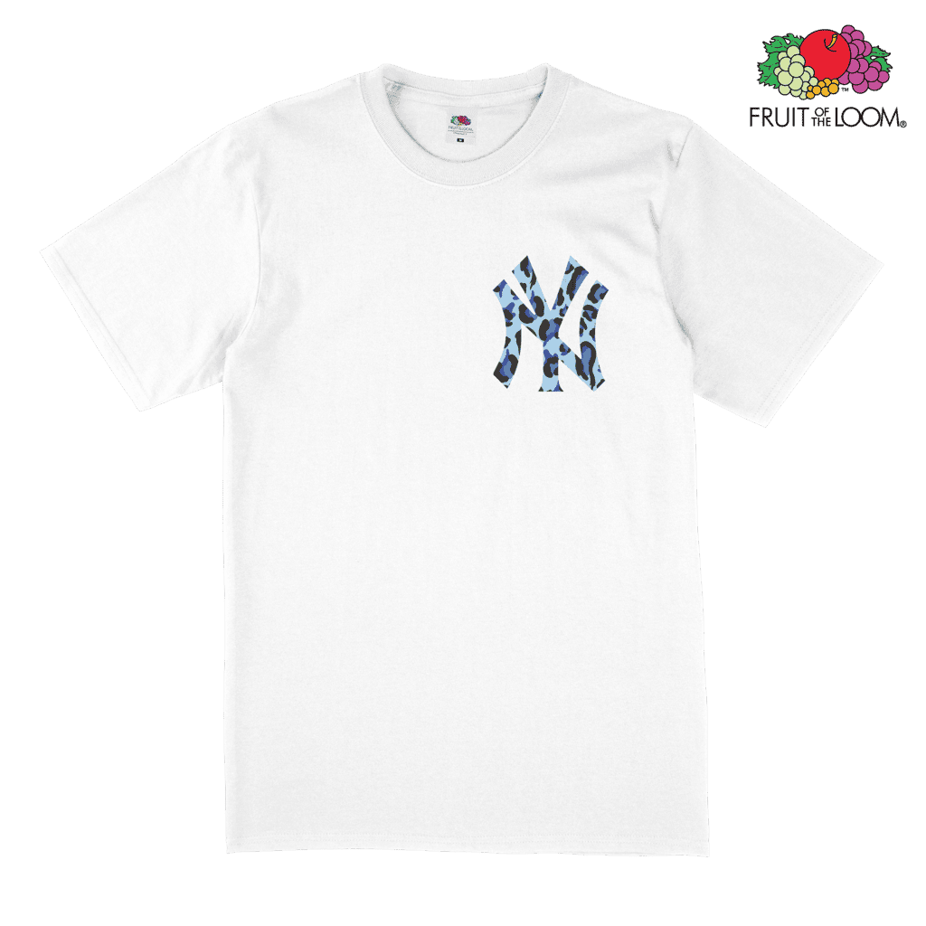 NY Yankees Camo T-Shirt, White, FRUIT OF THE LOOM